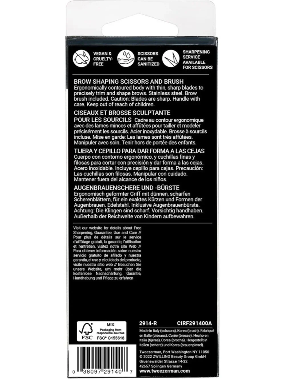 Eyebrow Shaping Scissors & Brush Stainless Steel - Picture 9 of 9